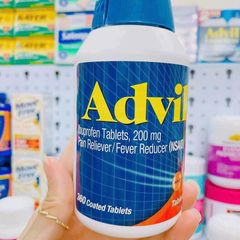 Viên Uống Giảm Đau Hạ Sốt Advil 360v - Ibuprofen Ngăn Ngừa Đau Đầu, Đau Lưng, Đau Răng Và Hạ Sốt Hiệu Quả