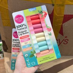 Son Dưỡng EOS Stick Lip Balm Hữu Cơ Mỹ - Set Đặc Biệt 6 Vị Vani, Dâu, Dừa, Xoài, Mâm Xôi, Dừa - Hiệu Quả Dưỡng Ẩm Cho Môi