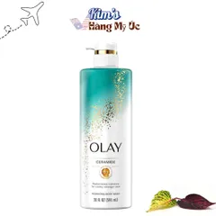 Sữa tắm Olay Cleansing & Strengthening 591ml - Giúp Da Mềm Mại, Khỏe Mạnh với Ceramide & Vitamin B3 cho Nam Nữ