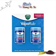 Dầu Bôi Ngực Vicks VapoRub - Giảm Ho, Nghẹt Mũi Cho Trẻ Em và Người Lớn, Hỗ Trợ Giấc Ngủ Ngon Trong Thời Tiết Lạnh