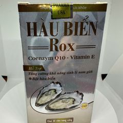Viên Uống Hàu Biển ROX - Bổ Sung Kẽm Tăng Cường Sức Khỏe Thận cho Nam Giới - Hộp 30 Viên Chất Lượng Cao