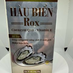 Viên Uống Hàu Biển ROX - Bổ Sung Kẽm Tăng Cường Sức Khỏe Thận cho Nam Giới - Hộp 30 Viên Chất Lượng Cao