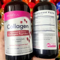 Nước Uống Collagen Lựu Neocell + Vitamin C 473ml - Giúp Làn Da Mịn Màng, Chống Lão Hóa, Bổ Sung Đầy Đủ Collagen từ Mỹ