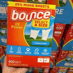 Giấy thơm Bounce của Mỹ 320 tờ - Khử mùi, lưu hương quần áo và đồ đạc, an toàn cho du lịch, chống ẩm và muỗi, sản phẩm chăm sóc nhà cửa.