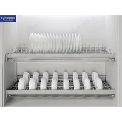 Giá bát đĩa cố định 2 tầng Eurogold inox 304 - Kệ để chén bát bền bỉ, tiện lợi, thiết kế sang trọng cho tủ bếp