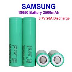 Pin 18650 Samsung 25R 3.7V - Dung Lượng 2500mAh, Dòng Xả 20A, Pin Lithium Chính Hãng, Mới 100%