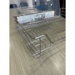 Giá bát đĩa nan tròn EUROGOLD âm tủ inox 304 - Thiết kế hiện đại, bền bỉ, cho không gian bếp gọn gàng và tiện lợi.