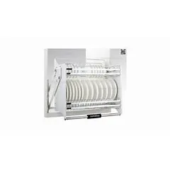 Giá Bát Di Động EUROGOLD - Giá Bát Nâng Hạ Inox 304 Chống Gỉ, Thiết Kế Hiện Đại, Khay Để Đũa, Tiện Lợi, Sang Trọng