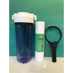Cốc Lọc Nước 10 Inch Kèm Lõi Bông PP 5 Micron - Loại Bỏ Tạp Chất, Cặn Bẩn Cho Nguồn Nước Sạch Hơn
