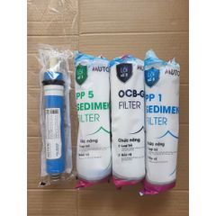 Lõi Lọc Mutosi Chính Hãng - Bộ 8 Lõi Thay Thế Máy Lọc Nước RO - Bảo Vệ Sức Khỏe, Lọc Sạch Mọi Tạp Chất