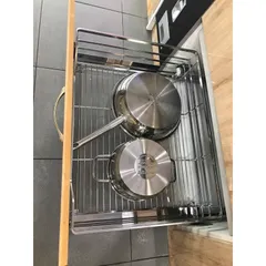 Giá Xoong Nồi Inox 304 Cao Cấp Eurogold Âm Tủ - Bền, Thẩm Mỹ, Chống Ăn Mòn, Khay Hứng Nước Dễ Lau Chùi