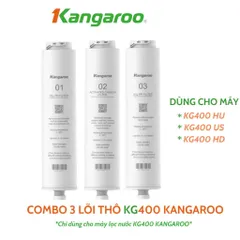 Combo 3 Lõi Lọc Đúc 123 Kangaroo KG400HU Chính Hãng - Lọc Nước An Toàn, Hiệu Quả Cho Máy Kangaroo