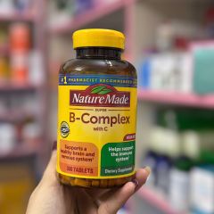 Viên Uống Bổ Sung Vitamin Nhóm B Nature Made Super B-Complex With C 360 Viên - Hỗ Trợ Năng Lượng và Sức Khỏe Hệ Thần Kinh