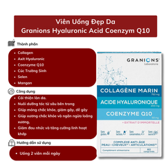 Viên Uống Granions Marine Collagen + Hyaluronic Acid + Coenzyme Q10 – Hộp 60 Viên (Pháp)