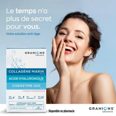 Viên Uống Granions Marine Collagen + Hyaluronic Acid + Coenzyme Q10 – Hộp 60 Viên (Pháp)