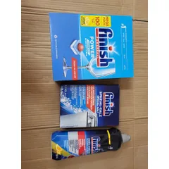 Combo Viên Rửa Bát Finish 100 Viên + Muối Rửa 1.2Kg + Nước Làm Bóng 800ML - Giải Pháp Hoàn Hảo cho Máy Rửa Bát