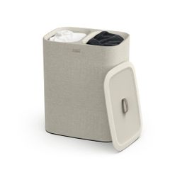 Thùng Đựng Đồ Giặt 2 Ngăn Có Quai Xách Joseph Joseph 50020 Tota 90L Màu Kem - Tiện Lợi Phân Loại Vải Sáng Tối, Thiết Kế Hiện Đại