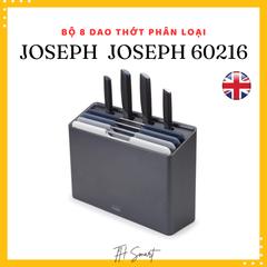 Bộ 8 Dao Thớt JOSEPH JOSEPH Folio Plus Màu Ghi 60216 - Thiết Kế Hiện Đại, Ngăn Ngừa Lây Nhiễm Chéo Thực Phẩm, Giải Pháp Bếp Tiện Lợi
