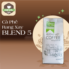 Cà Phê Sạch Blend Số 5 Rang Mộc Nguyên Chất Deva Coffee - Hạt Arabica & Robusta Dành Cho Pha Phin, 500gr/1000gr