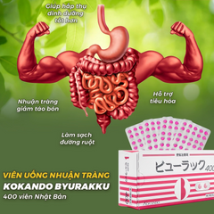 Viên Uống Nhuận Tràng Detox Nhật Bản Kokando - Hỗ Trợ Tiêu Hóa - 400 Viên Dễ Dàng Sử Dụng, Hữu Ích Cho Đường Ruột