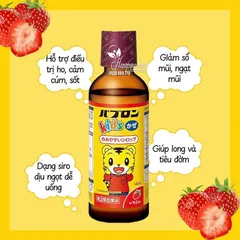 Siro Giảm Ho Cho Bé Paburon S Nhật Bản - Hỗ Trợ Hạ Sốt, Cảm Lạnh - Dễ Uống, 120ml Cho Trẻ Từ 3 Tháng Tuổi