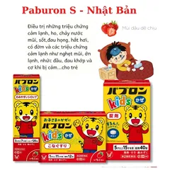 Siro Giảm Ho Cho Bé Paburon S Nhật Bản - Hỗ Trợ Hạ Sốt, Cảm Lạnh - Dễ Uống, 120ml Cho Trẻ Từ 3 Tháng Tuổi