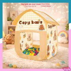 Lều Nhà Banh Capybara 2 Trong 1 Tự Bung Cho Bé - Kích Thước 72x72x90cm, Không Gian Vui Chơi Thú Vị Tại Nhà