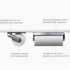 Giá treo giấy vệ sinh Joseph Joseph RollGrip - Thiết kế tiết kiệm không gian, dễ dàng lắp đặt và sử dụng một tay, hoàn thiện bằng thép không gỉ