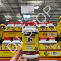Viên Uống Bổ Sung Vitamin B12 5000mcg Kirkland 300 Viên Tăng Cường Năng Lượng và Hỗ Trợ Hệ Thần Kinh, Sản Phẩm Chính Hãng Mỹ