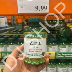 Viên Uống Bổ Sung Kẽm Zinc Nature's Bounty 400v Mỹ - Tăng Cường Miễn Dịch, Hỗ Trợ Sức Khỏe Toàn Diện, Sản Phẩm Chất Lượng Nhập Khẩu