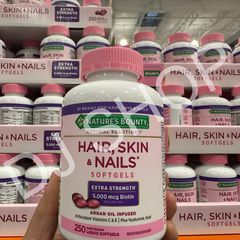 Viên Uống Đẹp Da, Tóc, Móng Hair Skin Nail Nature's Bounty 250 Viên - Hỗ Trợ Làm Đẹp Từ Thiên Nhiên, Giúp Da Sáng, Tóc Khỏe, Móng Chắc