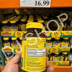 Viên Uống Bổ Sung Vitamin D3 Nature Made 1000IU (25mcg) 650 Viên - Hỗ Trợ Sức Khỏe Xương, Tăng Cường Hệ Miễn Dịch, Mỹ