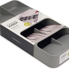 Khay chia ngăn kéo phân loại thìa dĩa Joseph Joseph DrawerStore lớn màu xám - Tiết kiệm không gian và tiện dụng cho bếp nhà bạn