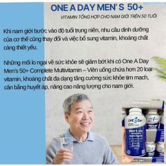 Vitamin Tổng Hợp One A Day Men's 50+ 300 Viên - Hỗ Trợ Sức Khỏe Nam Giới Trên 50 Tuổi, Chính Hãng Mỹ