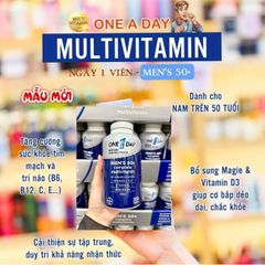 Vitamin Tổng Hợp One A Day Men's 50+ 300 Viên - Hỗ Trợ Sức Khỏe Nam Giới Trên 50 Tuổi, Chính Hãng Mỹ 480044