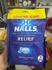 Kẹo Halls Honey Lemon 70 Viên – Giảm ho, Thơm mát