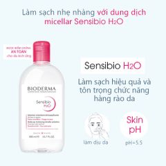 Nước Tẩy Trang Bioderma Crealine H2O 500ml - Dành cho Da Nhạy Cảm, Giúp Làm Sạch và Dưỡng Ẩm, Xuất Xứ Pháp Chính Hãng