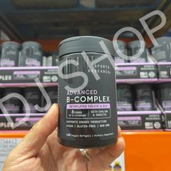 Viên Uống ADVANCED B-Complex Sport Research - Bổ Sung Vitamin B Tổng Hợp 180v, Tăng Cường Năng Lượng và Sức Khỏe Tinh Thần Mỹ