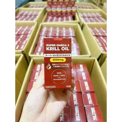 Omega 3 Nhuyễn Thể Nhật Bản Super Krill Oil Eikenbi 2000mg 60 Viên - Bổ Não, Tăng Cường Trí Nhớ, Hỗ Trợ Tim Mạch, Sáng Mắt