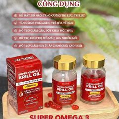 Omega 3 Nhuyễn Thể Nhật Bản Super Krill Oil Eikenbi 2000mg 60 Viên - Bổ Não, Tăng Cường Trí Nhớ, Hỗ Trợ Tim Mạch, Sáng Mắt