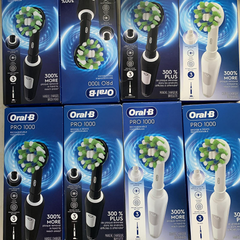 Bàn chải điện Oral-B Pro 1000 - Bàn chải đánh răng sạc, cảm biến áp suất & bộ hẹn giờ thông minh - Chăm sóc sức khỏe răng miệng hiệu quả