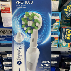 Bàn chải điện Oral-B Pro 1000 - Bàn chải đánh răng sạc, cảm biến áp suất & bộ hẹn giờ thông minh - Chăm sóc sức khỏe răng miệng hiệu quả