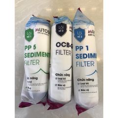 Bộ 3 Lõi Lọc 123 Mutosi - Lõi Lọc Nước RO Chất Lượng Cao, Hàng Chính Hãng, Bảo Vệ Sự Sạch sẽ Cho Nước Uống