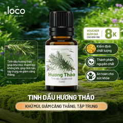 Tinh Dầu Xông Phòng Nguyên Chất The Loco 10ml - Hương Thơm Từ Thiên Nhiên, Sử Dụng Được Trong Spa, Massage, Khi Tắm