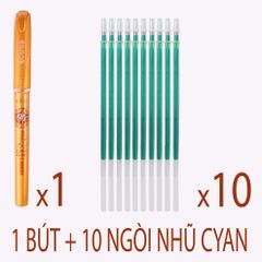 Ngòi Mực Nhũ Cyan 0.7mm - Bút Chép Chữ Hán Chuyên Dụng, Nét Mực Đều Lấp Lánh, Tốp Ghi Nét Chi Tiết