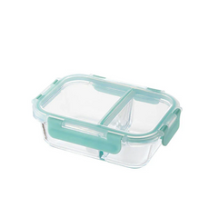 Hộp Thủy Tinh Chia 2 Ngăn LocknLock 600ml - Hộp Đựng Thực Phẩm Chịu Nhiệt, An Toàn, Thiết Kế Đẹp, Tiện Ích Cho Nhà Bếp
