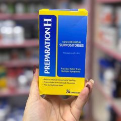 Viên Đặt Hậu Môn Preparation H - Hỗ Trợ Giảm Sưng Ngứa Khó Chịu Do Trĩ - Hộp 24 Viên Chất Lượng Mỹ