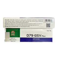 Kem Trị Mụn GSV D79 Plus - Ngăn Ngừa Mụn Ẩn, Đầu Đen, Làm Mờ Vết Thâm, Dưỡng Da Mịn Màng - 15g