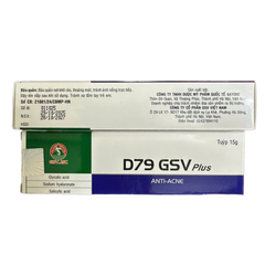 Kem Trị Mụn GSV D79 Plus - Ngăn Ngừa Mụn Ẩn, Đầu Đen, Làm Mờ Vết Thâm, Dưỡng Da Mịn Màng - 15g