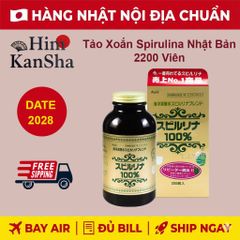 Viên Tảo Xoắn Spirulina Nhật Bản Chính Hãng - Bổ Sung Dinh Dưỡng Tự Nhiên, Giàu Protein - 2200 Viên, Hỗ Trợ Sức Khỏe Tổng Thể